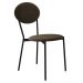 Kit 04 Cadeiras Estofada Para Sala de Jantar Azuri Preto C01 Veludo Marrom Sand - Lyam Decor