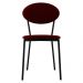 Kit 04 Cadeiras Estofada Para Sala de Jantar Azuri Preto C01 Veludo Vermelho Vinho - Lyam Decor