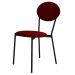 Kit 04 Cadeiras Estofada Para Sala de Jantar Azuri Preto C01 Veludo Vermelho Vinho - Lyam Decor
