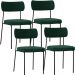 Kit 04 Cadeiras Estofadas Para Sala De Jantar Melina L02 Bouclê Verde - Lyam Decor