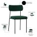 Kit 04 Cadeiras Estofadas Para Sala De Jantar Melina L02 Bouclê Verde - Lyam Decor