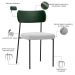 Kit 04 Cadeiras Estofadas Para Sala De Jantar Melina L02 Facto Verde Musgo Bouclê Cinza - Lyam Decor
