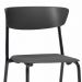 Kit 04 Cadeiras Fixa Base Preta Empilhável Bit F02 Preto - Lyam Decor
