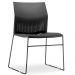 Kit 04 Cadeiras Fixa Base Preta Empilhável Connect F02 Preto - Lyam Decor