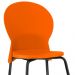 Kit 04 Cadeiras Fixa Base Preta Luna F02 Laranja - Lyam Decor