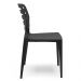 Kit 04 Cadeiras Para Cozinha Área Gourmet Jardim Empilhável Larsen P03 Preto - Lyam Decor