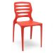 Kit 04 Cadeiras Para Cozinha Área Gourmet Jardim Empilhável Larsen P03 Vermelho - Lyam Decor