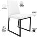 Kit 04 Cadeiras Para Sala De Jantar Base Aço Industrial Preto Dafne L02 Corano Branco - Lyam Decor