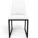 Kit 04 Cadeiras Para Sala De Jantar Base Aço Industrial Preto Dafne L02 Corano Branco - Lyam Decor