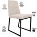 Kit 04 Cadeiras Para Sala De Jantar Base Aço Industrial Preto Dafne L02 Suede Bege - Lyam Decor