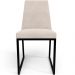 Kit 04 Cadeiras Para Sala De Jantar Base Aço Industrial Preto Dafne L02 Suede Bege - Lyam Decor