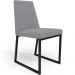 Kit 04 Cadeiras Para Sala De Jantar Base Aço Industrial Preto Dafne L02 Suede Cinza - Lyam Decor