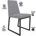 Kit 04 Cadeiras Para Sala De Jantar Base Aço Industrial Preto Dafne L02 Suede Cinza - Lyam Decor