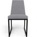 Kit 04 Cadeiras Para Sala De Jantar Base Aço Industrial Preto Dafne L02 Suede Cinza - Lyam Decor