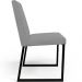 Kit 04 Cadeiras Para Sala De Jantar Base Aço Industrial Preto Dafne L02 Suede Cinza - Lyam Decor