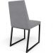 Kit 04 Cadeiras Para Sala De Jantar Base Aço Industrial Preto Dafne L02 Suede Cinza - Lyam Decor