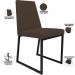 Kit 04 Cadeiras Para Sala De Jantar Base Aço Industrial Preto Dafne L02 Suede Marrom - Lyam Decor