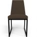 Kit 04 Cadeiras Para Sala De Jantar Base Aço Industrial Preto Dafne L02 Suede Marrom - Lyam Decor
