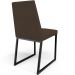 Kit 04 Cadeiras Para Sala De Jantar Base Aço Industrial Preto Dafne L02 Suede Marrom - Lyam Decor