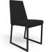 Kit 04 Cadeiras Para Sala De Jantar Base Aço Industrial Preto Dafne L02 Suede Preto - Lyam Decor