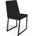 Kit 04 Cadeiras Para Sala De Jantar Base Aço Industrial Preto Dafne L02 Suede Preto - Lyam Decor