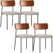 Kit 04 Cadeiras Para Sala De Jantar Melina L02 Couríssimo Camel Linho Cru - Lyam Decor