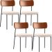 Kit 04 Cadeiras Para Sala De Jantar Melina L02 Couríssimo Camel Suede Bege - Lyam Decor