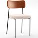 Kit 04 Cadeiras Para Sala De Jantar Melina L02 Couríssimo Camel Suede Bege - Lyam Decor