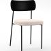 Kit 04 Cadeiras Para Sala De Jantar Melina L02 Couríssimo Preto Suede Bege - Lyam Decor
