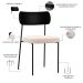 Kit 04 Cadeiras Para Sala De Jantar Melina L02 Couríssimo Preto Suede Bege - Lyam Decor