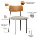 Kit 04 Cadeiras Para Sala De Jantar Melina L02 Couríssimo Whisky Linho Cru - Lyam Decor