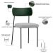 Kit 04 Cadeiras Para Sala De Jantar Melina L02 Facto Verde Musgo Linho Cinza - Lyam Decor