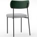 Kit 04 Cadeiras Para Sala De Jantar Melina L02 Facto Verde Musgo Linho Cinza - Lyam Decor