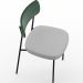 Kit 04 Cadeiras Para Sala De Jantar Melina L02 Facto Verde Musgo Linho Cinza - Lyam Decor
