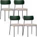 Kit 04 Cadeiras Para Sala De Jantar Melina L02 Facto Verde Musgo Linho Cru - Lyam Decor