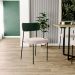 Kit 04 Cadeiras Para Sala De Jantar Melina L02 Facto Verde Musgo Suede Bege - Lyam Decor