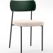 Kit 04 Cadeiras Para Sala De Jantar Melina L02 Facto Verde Musgo Suede Bege - Lyam Decor