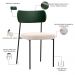 Kit 04 Cadeiras Para Sala De Jantar Melina L02 Facto Verde Musgo Suede Bege - Lyam Decor