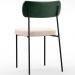 Kit 04 Cadeiras Para Sala De Jantar Melina L02 Facto Verde Musgo Suede Bege - Lyam Decor