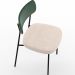 Kit 04 Cadeiras Para Sala De Jantar Melina L02 Facto Verde Musgo Suede Bege - Lyam Decor