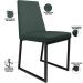 Kit 04 Cadeiras Para Sala Jantar Base Aço Industrial Preto Dafne L02 Linho Verde Musgo - Lyam Decor