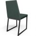 Kit 04 Cadeiras Para Sala Jantar Base Aço Industrial Preto Dafne L02 Linho Verde Musgo - Lyam Decor