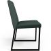 Kit 04 Cadeiras Para Sala Jantar Base Aço Industrial Preto Dafne L02 Linho Verde Musgo - Lyam Decor