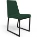 Kit 04 Cadeiras Para Sala Jantar Base Aço Industrial Preto Dafne L02 Suede Verde Musgo - Lyam Decor