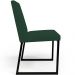 Kit 04 Cadeiras Para Sala Jantar Base Aço Industrial Preto Dafne L02 Suede Verde Musgo - Lyam Decor
