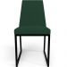 Kit 04 Cadeiras Para Sala Jantar Base Aço Industrial Preto Dafne L02 Suede Verde Musgo - Lyam Decor