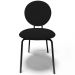 Kit 04 Cadeiras Para Sala de Jantar Cozinha Évora L02 Suede Preto - Lyam