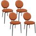 Kit 04 Cadeiras Para Sala de Jantar Cozinha Évora L02 Tecido Terracota - Lyam