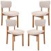 Kit 04 Cadeiras Para Sala de Jantar Cozinha Living Estofada Dara L02 Suede Bege - Lyam Decor