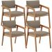 Kit 04 Cadeiras Para Sala de Jantar Estar Living Giorgia L02 Bouclê Bege - Lyam Decor